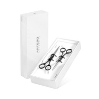 SET Zestaw Nożyczki fryzjerskie + degażówki BLACK SYMETRIC 5,5' ARTERO