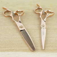 MATAKKI Zestaw IKON ROSE GOLD Degażówki + Nożyczki fryzjerskie - rozmiary 5.5, 6.0 lub 6.5 cali